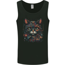 Astral Cat With Fantasy Tribal Markings Mens Vest Tank Top Black