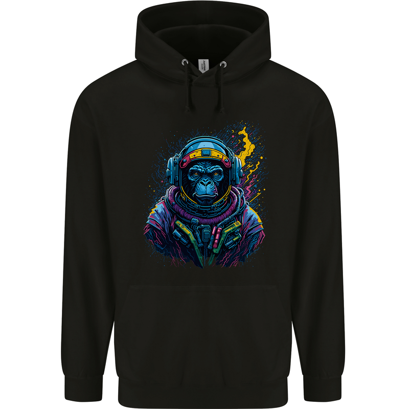 Astro Kong Spaceman Ape Astronaut Childrens Kids Hoodie Black