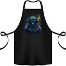 Astro Kong Spaceman Ape Astronaut Cotton Apron 100% Organic Black
