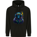 Astro Kong Spaceman Ape Astronaut Mens 80% Cotton Hoodie Black