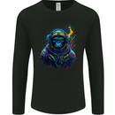 Astro Kong Spaceman Ape Astronaut Mens Long Sleeve T-Shirt Black