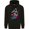 Astro Skater Astronaut Skateboarding Space Mens 80% Cotton Hoodie Black