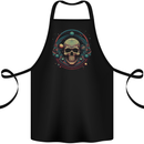 Astro Skull Planets Universe Space Cotton Apron 100% Organic Black