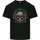 Astro Skull Planets Universe Space Kids T-Shirt Childrens Black