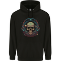 Astro Skull Planets Universe Space Mens 80% Cotton Hoodie Black