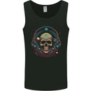 Astro Skull Planets Universe Space Mens Vest Tank Top Black