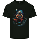 Astronaut Gamer Fantasy Gaming Planets Space Mens Cotton T-Shirt Tee Top Black