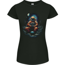 Astronaut Gamer Fantasy Gaming Planets Space Womens Petite Cut T-Shirt Black