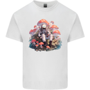 Astronaut Mushrooms Nature Foraging Mens Cotton T-Shirt Tee Top White