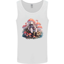 Astronaut Mushrooms Nature Foraging Mens Vest Tank Top White