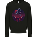 Astronaut Santa & Aliens Christmas Planets Xmas Kids Sweatshirt Jumper Black