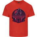 Astronaut Santa & Aliens Christmas Planets Xmas Kids T-Shirt Childrens Red