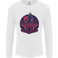 Astronaut Santa & Aliens Christmas Planets Xmas Mens Long Sleeve T-Shirt White