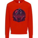 Astronaut Santa & Aliens Christmas Planets Xmas Mens Sweatshirt Jumper Bright Red