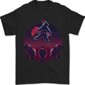 Astronaut Santa & Aliens Christmas Planets Xmas Mens T-Shirt 100% Cotton Black