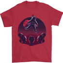 Astronaut Santa & Aliens Christmas Planets Xmas Mens T-Shirt 100% Cotton Red
