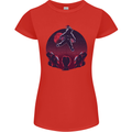 Astronaut Santa & Aliens Christmas Planets Xmas Womens Petite Cut T-Shirt Red