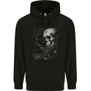 At One With Nature Skull Childrens Kids Hoodie Black