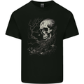 At One With Nature Skull Kids T-Shirt Childrens Black