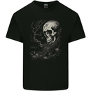 At One With Nature Skull Mens Cotton T-Shirt Tee Top Black
