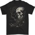 At One With Nature Skull Mens T-Shirt 100% Cotton BLACK