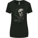 At One With Nature Skull Womens Wider Cut T-Shirt Black