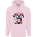 Atistic Dalmation Dog Mens 80% Cotton Hoodie Light Pink