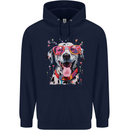 Atistic Dalmation Dog Mens 80% Cotton Hoodie Navy Blue
