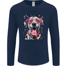Atistic Dalmation Dog Mens Long Sleeve T-Shirt Navy Blue