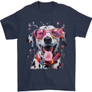 Atistic Dalmation Dog Mens T-Shirt 100% Cotton Navy Blue