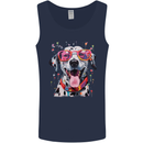 Atistic Dalmation Dog Mens Vest Tank Top Navy Blue