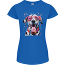 Atistic Dalmation Dog Womens Petite Cut T-Shirt Royal Blue