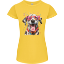 Atistic Dalmation Dog Womens Petite Cut T-Shirt Yellow