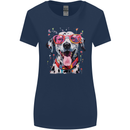 Atistic Dalmation Dog Womens Wider Cut T-Shirt Navy Blue