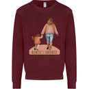 Aunties Favourite Human Funny Niece Nephew Kids Sweatshirt Jumper Maroon