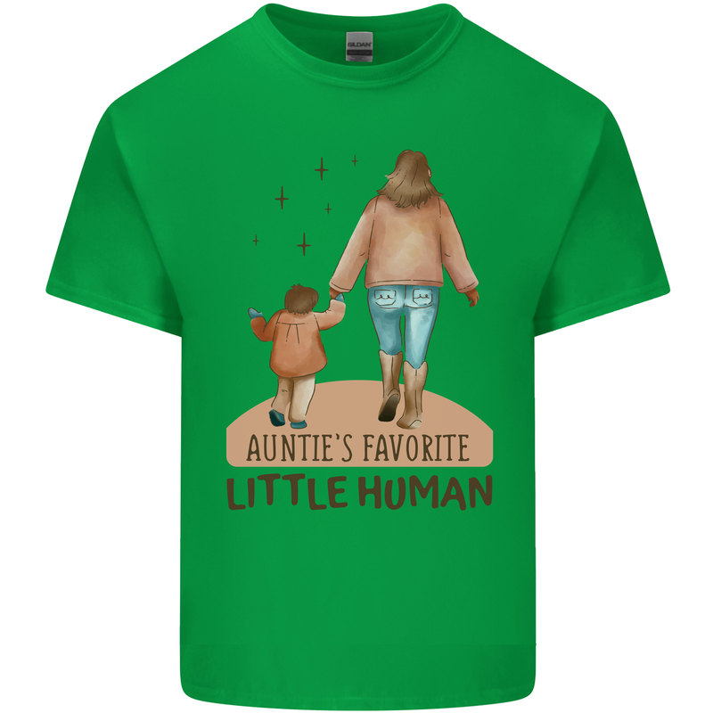 Aunties Favourite Human Funny Niece Nephew Mens Cotton T-Shirt Tee Top Irish Green