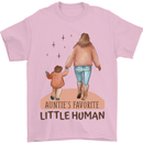 Aunties Favourite Human Funny Niece Nephew Mens T-Shirt 100% Cotton Light Pink