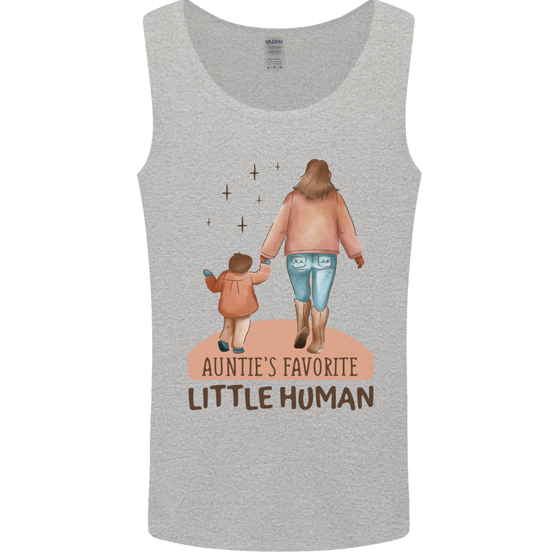 Aunties Favourite Human Funny Niece Nephew Mens Vest Tank Top Sports Grey