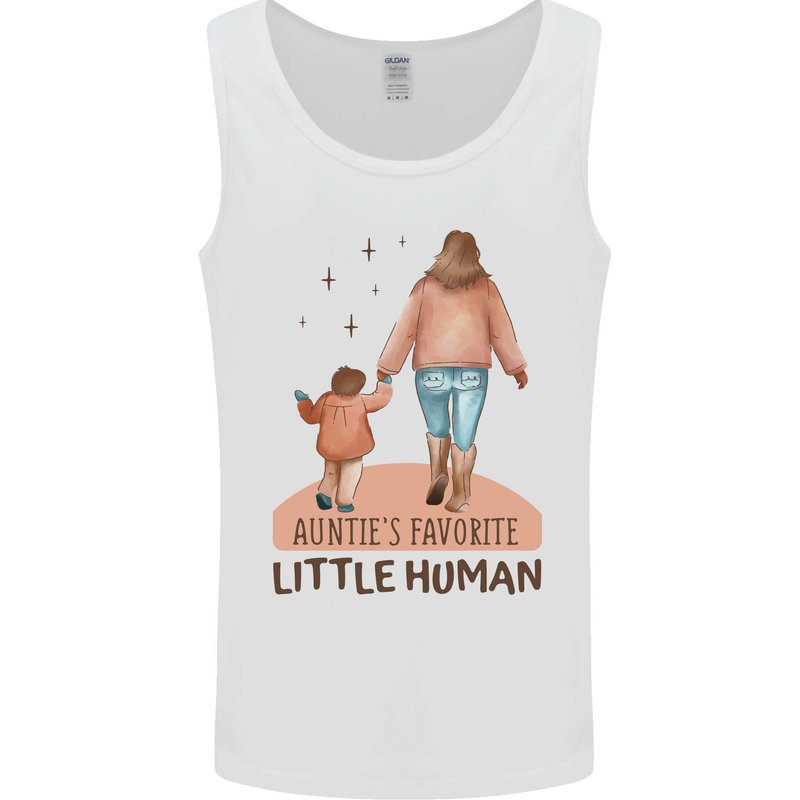 Aunties Favourite Human Funny Niece Nephew Mens Vest Tank Top White