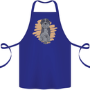 Aussie Doodle Cotton Apron 100% Organic Royal Blue