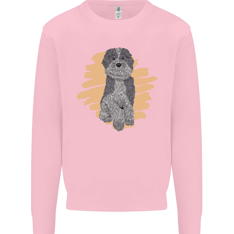 Aussie Doodle Kids Sweatshirt Jumper Light Pink
