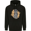 Aussie Doodle Mens 80% Cotton Hoodie Black