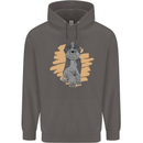 Aussie Doodle Mens 80% Cotton Hoodie Charcoal