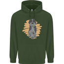 Aussie Doodle Mens 80% Cotton Hoodie Forest Green