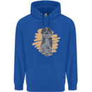 Aussie Doodle Mens 80% Cotton Hoodie Royal Blue