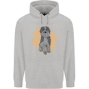 Aussie Doodle Mens 80% Cotton Hoodie Sports Grey