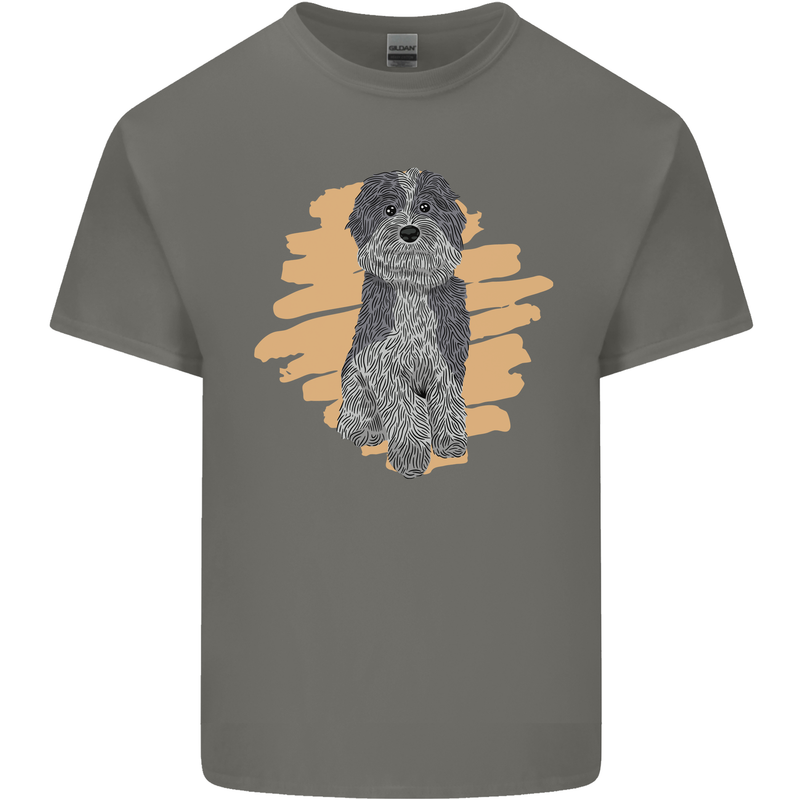 Aussie Doodle Mens Cotton T-Shirt Tee Top Charcoal