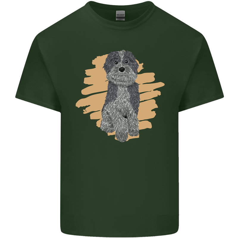 Aussie Doodle Mens Cotton T-Shirt Tee Top Forest Green