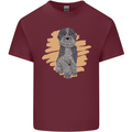 Aussie Doodle Mens Cotton T-Shirt Tee Top Maroon