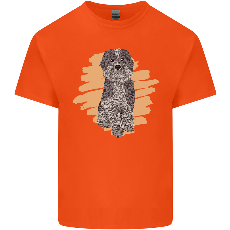 Aussie Doodle Mens Cotton T-Shirt Tee Top Orange